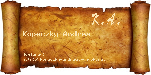 Kopeczky Andrea névjegykártya